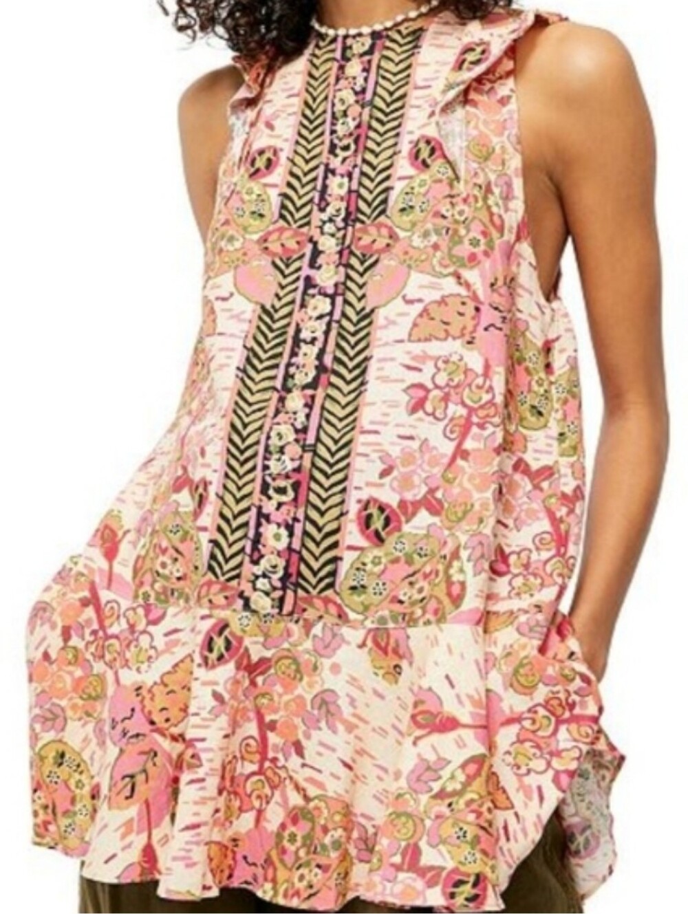 FREE PEOPLE Summer In Tulum  Tunic Size XS - Picture 2 of 14